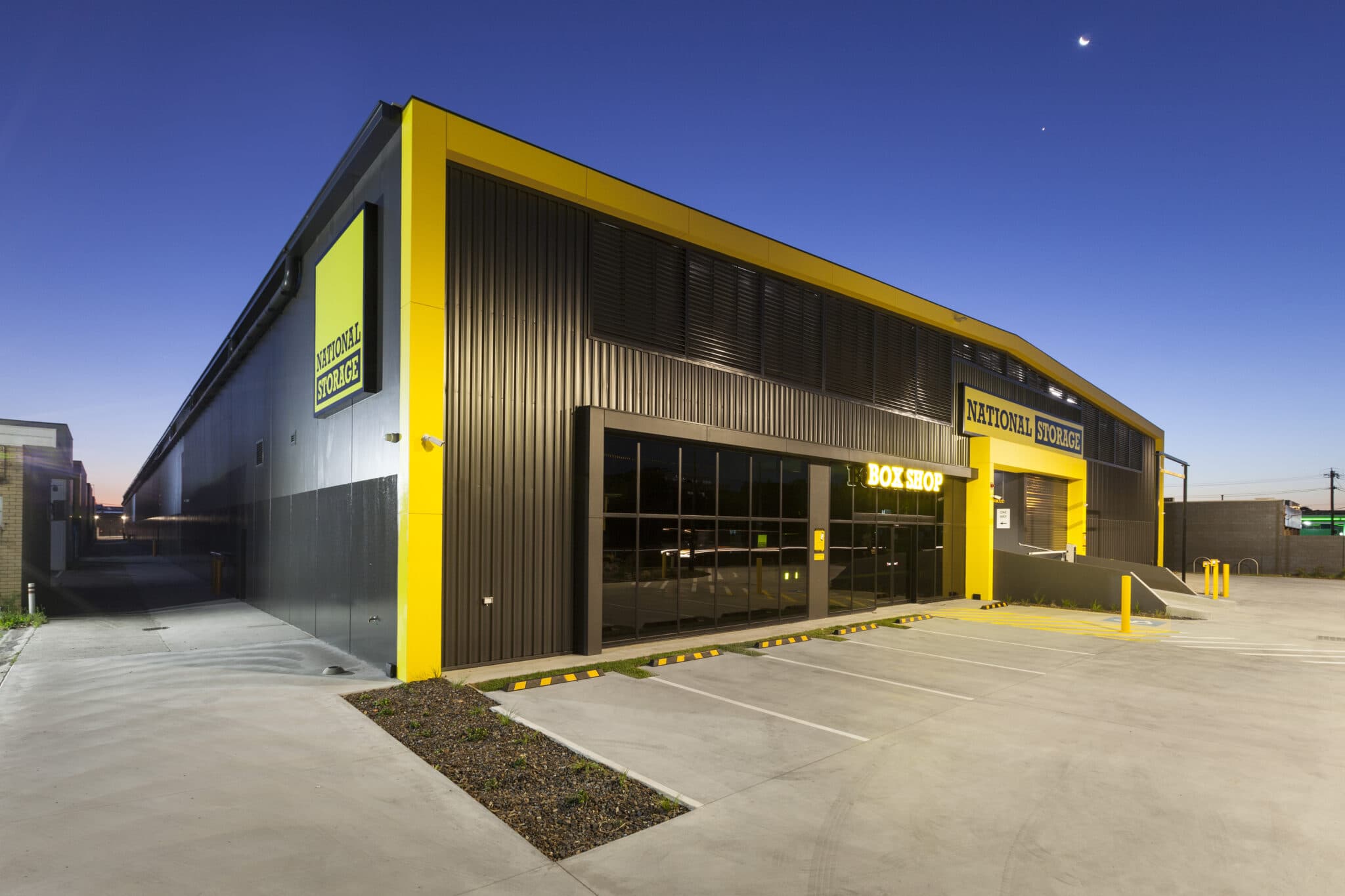 National Storage Lansvale at night